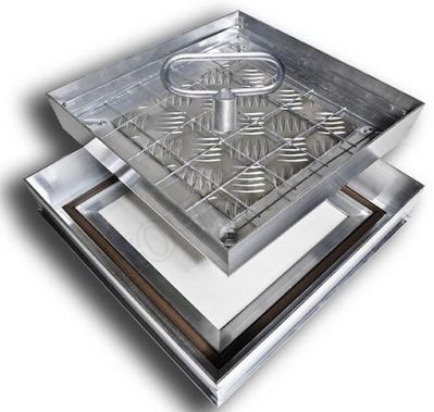 Напольный люк Премиум 54 мм 2 створки Напольный люк Премиум 54 мм 2 створки